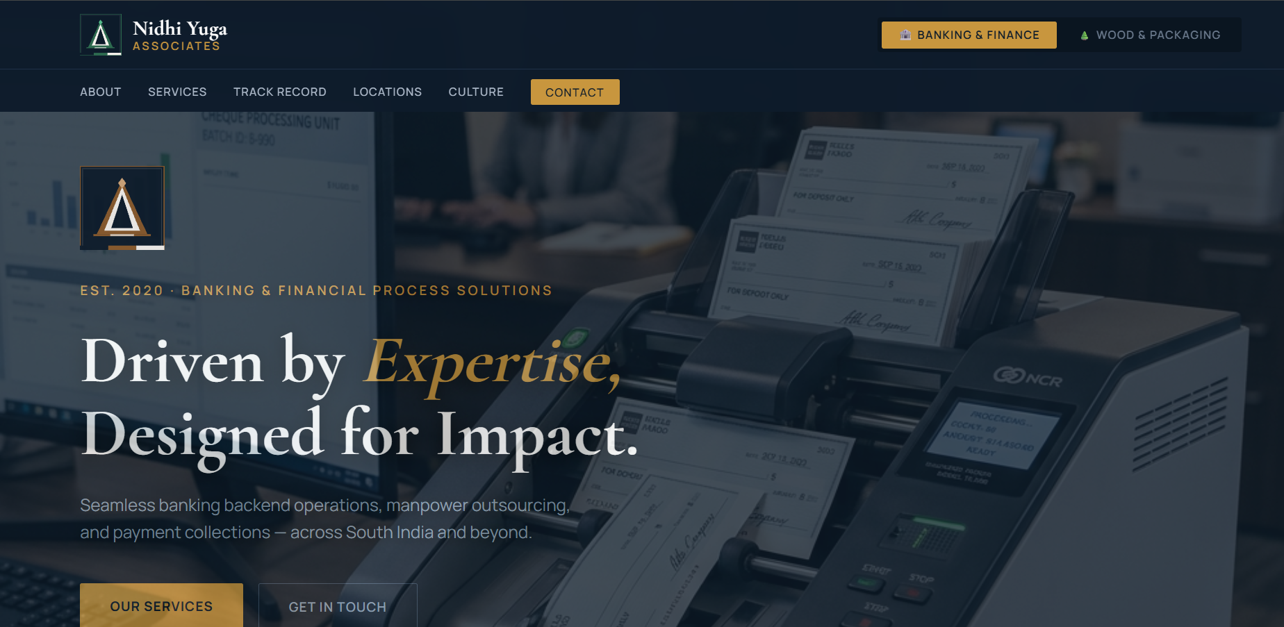 Nidhiyuga Associates Banking and Finance Website